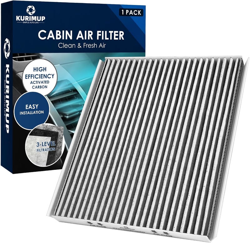 kurimup Premium Cabin Air Filter with Activated Carbon,Replacement for CF10728,Fit for Hyundai Accent(2008-2011)/Elantra(2007-2016), Kia Forte(2014-2018)/Forte Koup(2014-2017)/Forte5(2014-2018). - Image 1